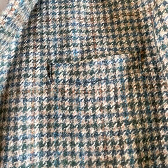🔥VTG International Scene Wool Houndstooth Tweed Blazer Jacket Preppy Women 5/6 - Picture 6 of 16
